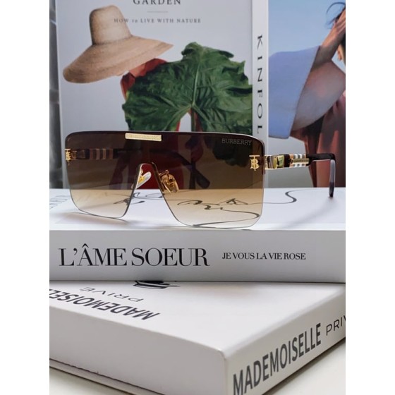 Burberry Shield Sunglasses with Gradient Brown Lenses